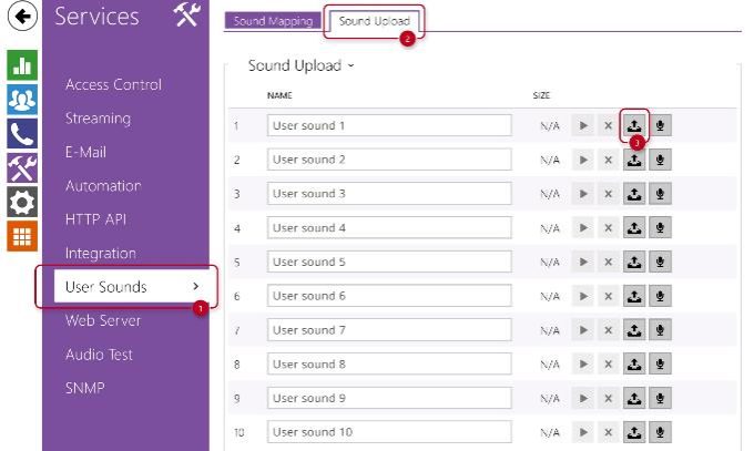 2N IP intercoms Setup Guide 40 2n ip intercom services user sounds sound upload 680w
