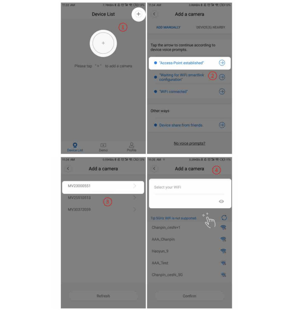 V380 FOR PC Setup User Guide 7 https://v380.org/wp-content/uploads/2020/12/How-to-use-the-ap-hotspot-configuration-to-connect-the-camera-into-the-route-973x1024.jpg