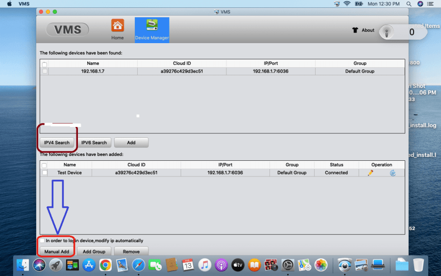XMEYE For Mac Full User Guide 13 Add manually the device 9