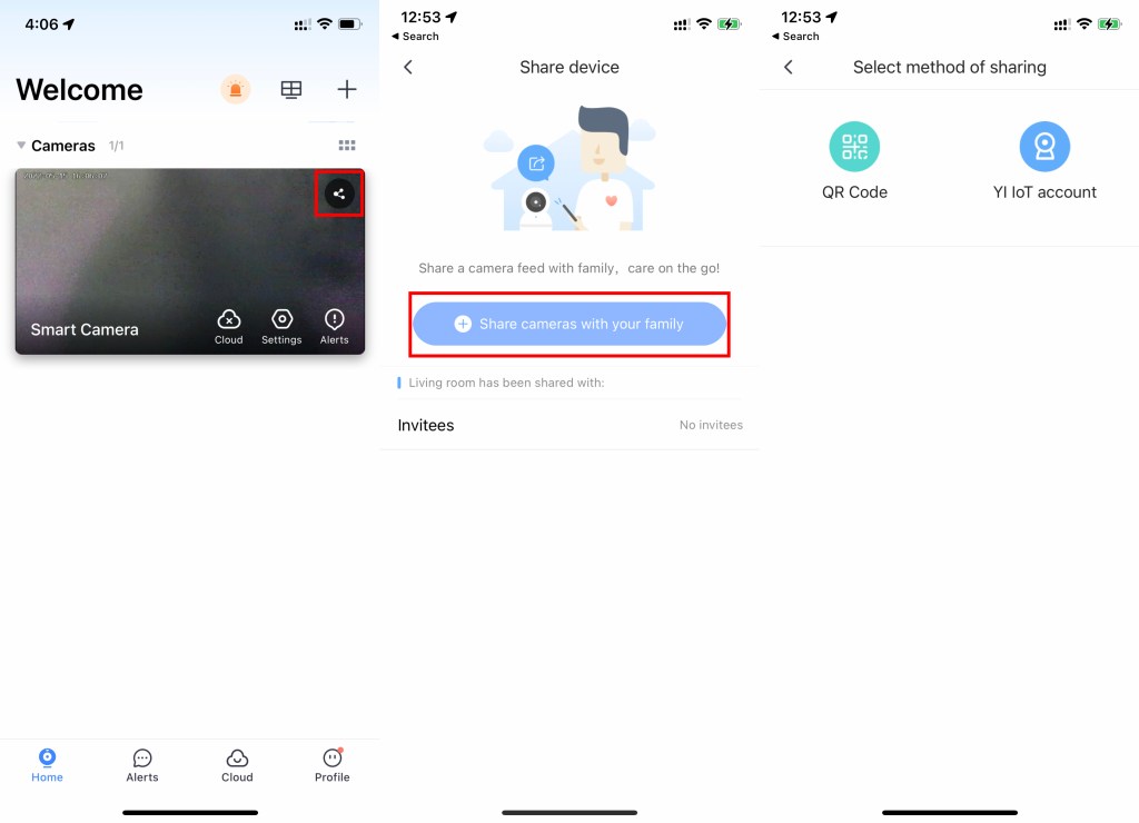 YI IoT Camera User Manual 16 Share the camera - yi iot