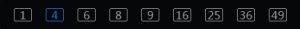 Split screen number