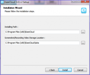 EseeCloud Mobile PC App Full Guide 104 4. Determine the path