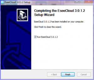 EseeCloud Mobile PC App Full Guide 105 5. The installation is complete