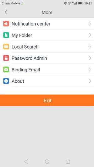Ebitcam Setup And User Guide 17 Account Settings for Mobile Devices