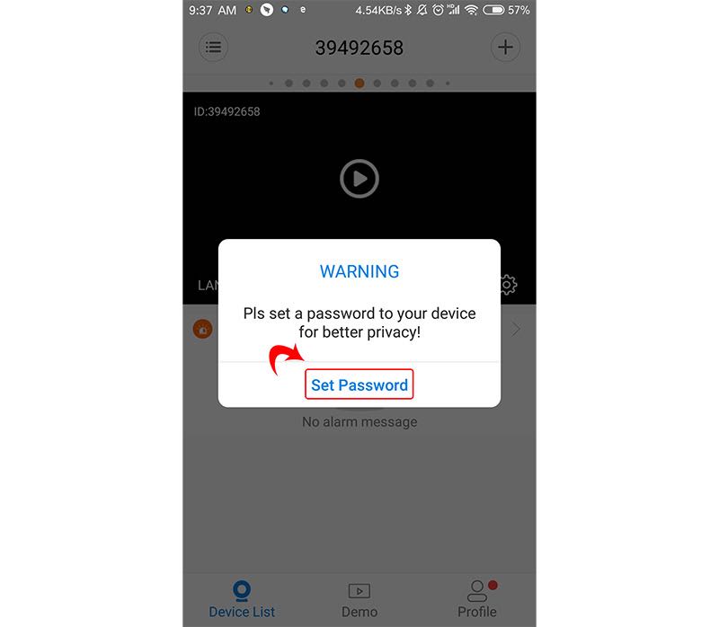 V380 FOR PC Setup User Guide 16 Do you have to set a password for the V380 Network Camera?