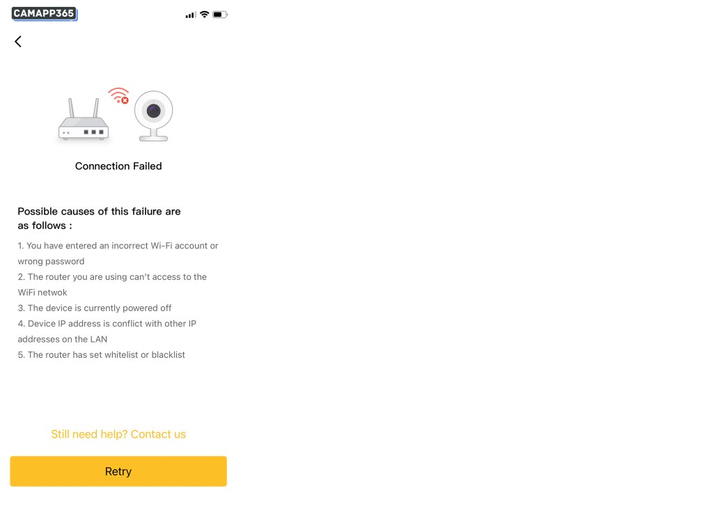 IPC360 Home Camera Ultimate Guide 33 How to fix IPC360 Home Camera Connection Failed?