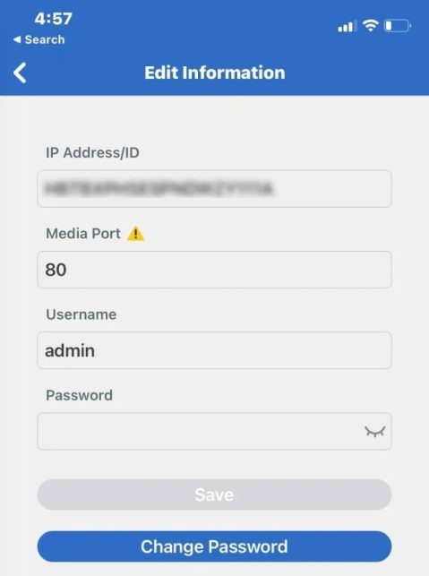 How to Use Camius View app 17 Camius View port 80
