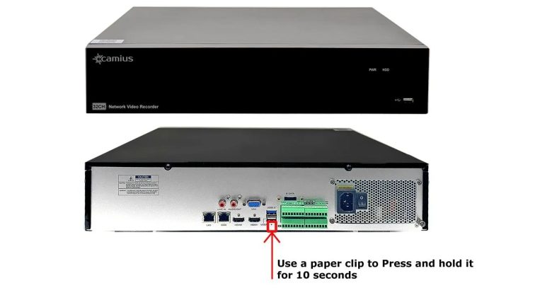 How to Use Camius View app 25 IPVAULT8256PR reset button