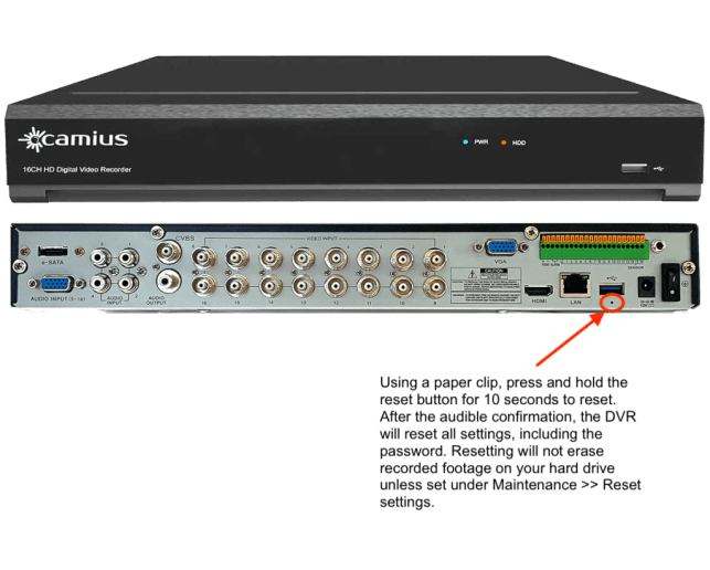How to Use Camius View app 27 TRIVAULT4K2168R front and back panel reset the DVR e1685390476853