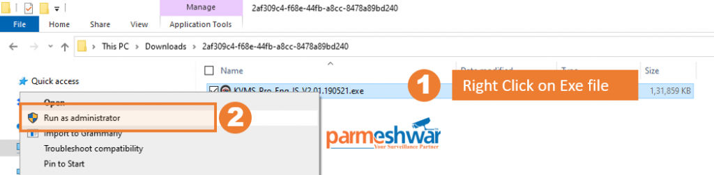 How To Install CP PLUS KVMS PRO 5 CP-Plus-KVMS-Pro-Exe-file-run-as-Administrator