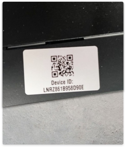Lorex Cloud App Full Guide 2024 27 example of where to find the device id on the back of your security camera