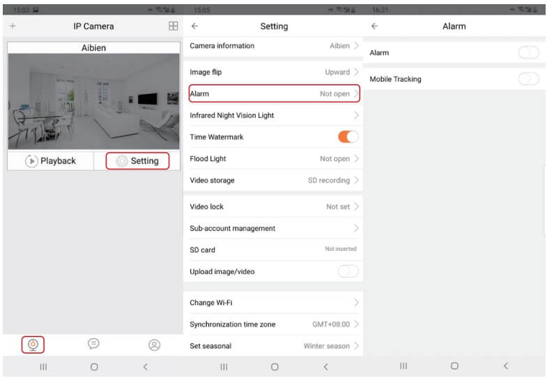 Aibien Cameras Full User Guide 60 How To Turn On The Alarm