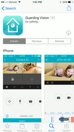 How to setup The Guarding Vision 20 https://www.arcdyn.com/media/wysiwyg/App-Setup-Pictures/1-app-store.PNG
