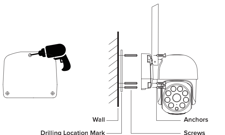 Aibien Cameras Full User Guide 18 Install The Camera On The Wall