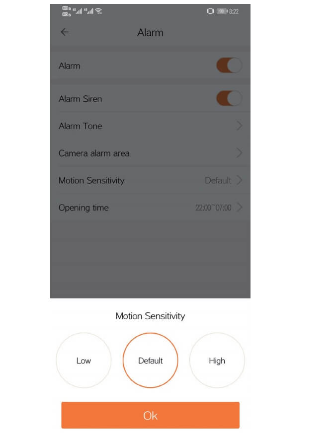 Aibien Cameras Full User Guide 64 Motion Sensitivity