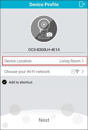 setup device profile select location