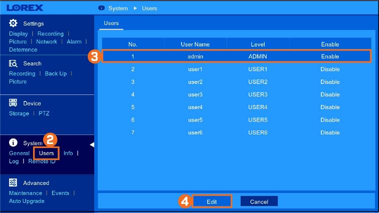 Lorex Devices Password Reset Detailed Guide 25 system users