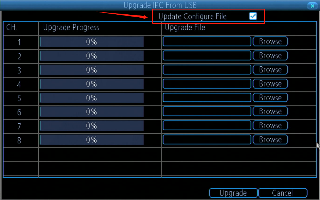 update configure file