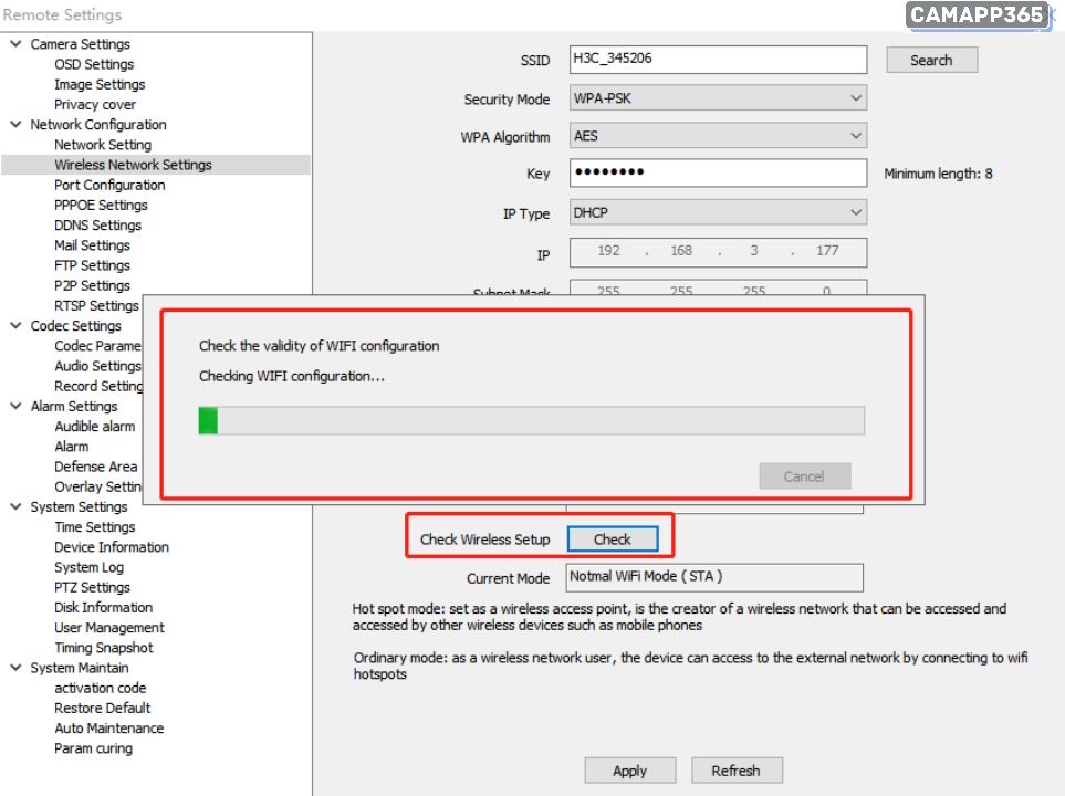 P6SLite EasyVMS Installation Guide 52 WiFi settings