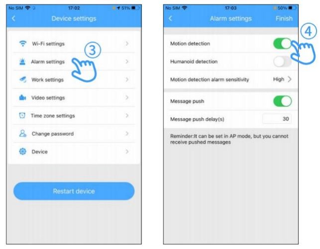 StarEye Camera and App Setup Guide 16 Wake Mode 643w501h