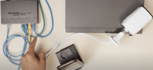 Hikvision camera connected to a switch 1